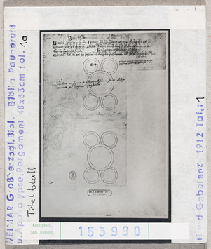 Vorschaubild Weimar: Großherzogliche Bibliothek, Biblia Pauperum und Apokalypse, Titelblatt 